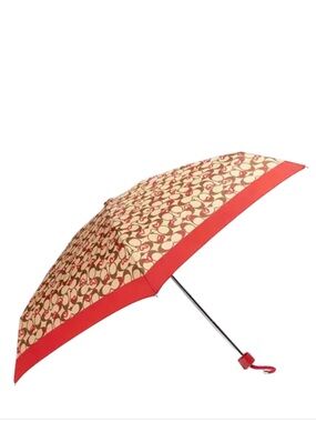 Coach Mini Umbrella In Signature Crayon Hearts Print